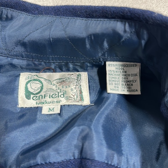 Navy blue wool button up shirt/jacket / size‎ M - Picture 9 of 11